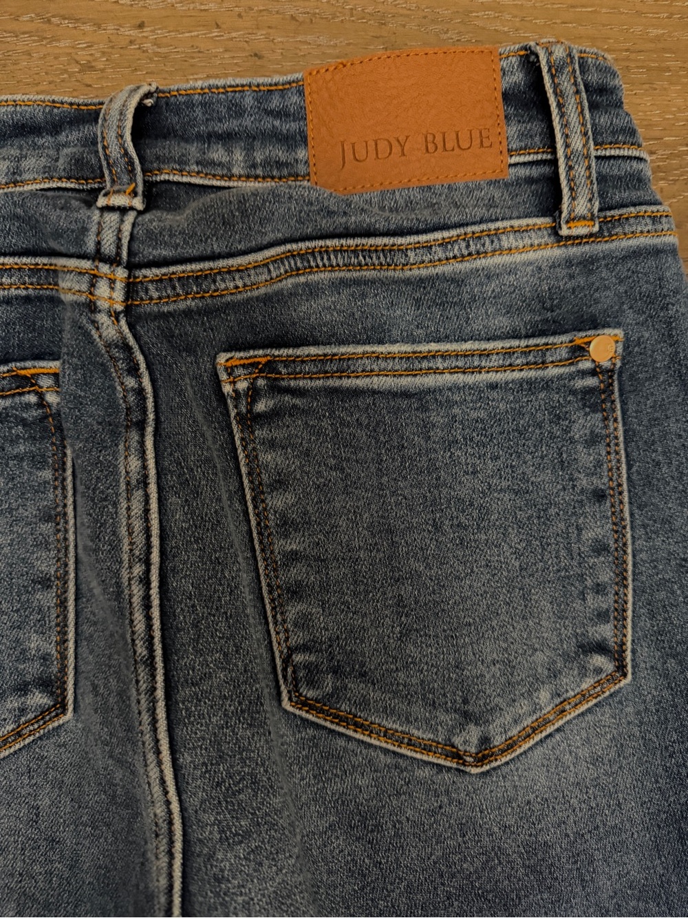 Judy Blue Medium Wash High Rise Seam-Front Straight Leg Jeans Size 7/28 - Picture 6 of 13